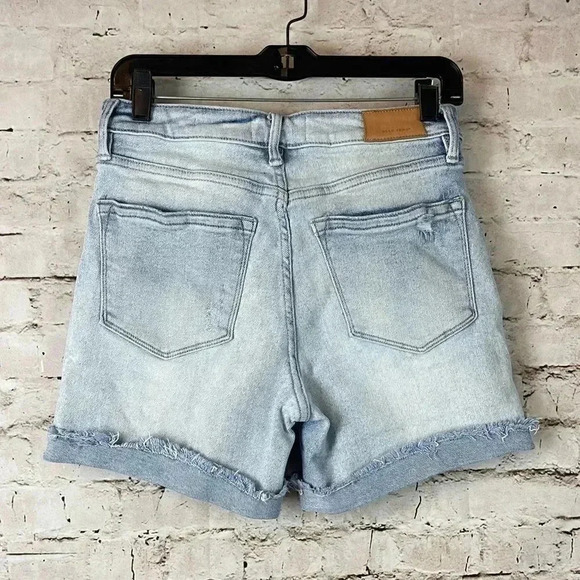 Dear John Womens Size 27 Ruthie Bermuda Shorts Raw Hem Cotton Stretch Distressed - Picture 8 of 9